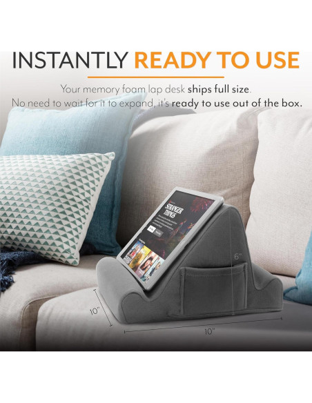 Soporte para Tabletas Brookstone Gris con 2 Ángulos Soporte para Tabletas Brookstone Gris con 2 Ángulos