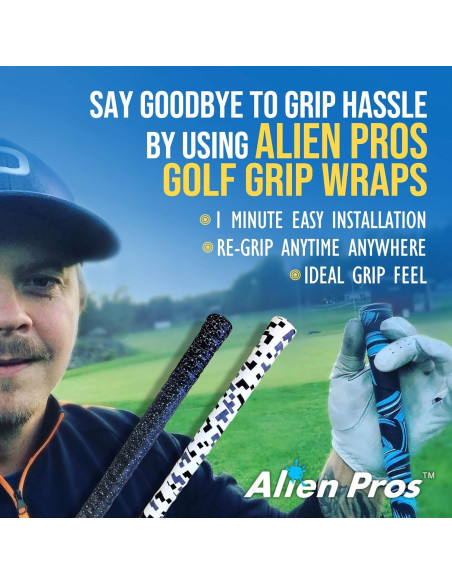 Cintas de Agarre de Golf Alien Pros - Paquete de 3 Unidades Cintas de Agarre de Golf Alien Pros - Paquete de 3 Unidades