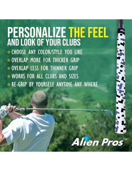 Cintas de Agarre de Golf Alien Pros - Paquete de 3 Unidades Cintas de Agarre de Golf Alien Pros - Paquete de 3 Unidades