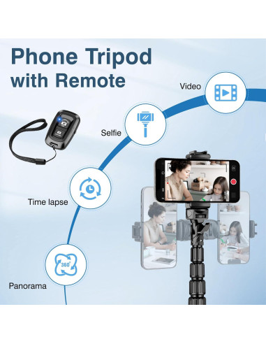 Trípode Ajustable Nineigh 88" para iPhone y Smartphone