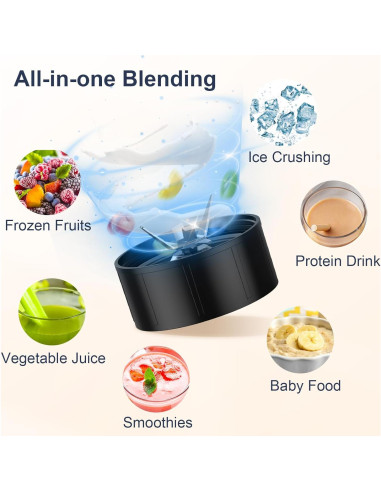 Licuadora Personal KOIOS 900W 2 Tazas 22oz Sin BPA
