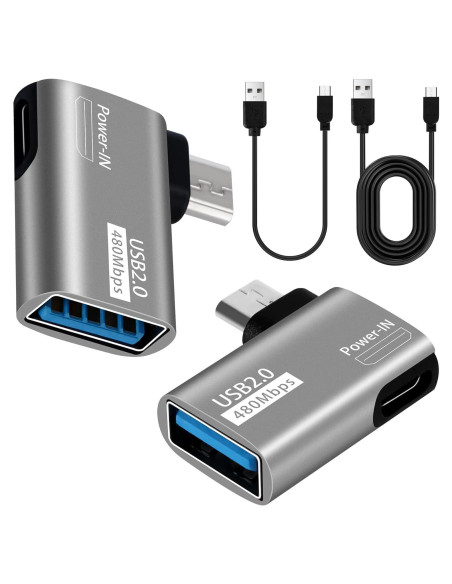 Paquete de 2 Adaptadores OTG Micro USB 90 para Fire TV Paquete de 2 Adaptadores OTG Micro USB 90 para Fire TV