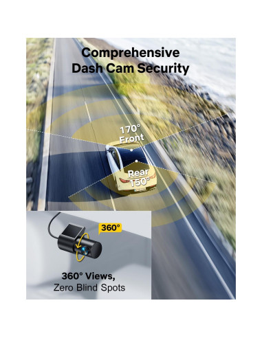 Cámara de tablero GKU D700 4K+1080P con GPS y WiFi 5GHz