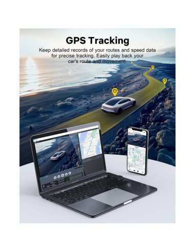 Cámara de tablero GKU D700 4K+1080P con GPS y WiFi 5GHz