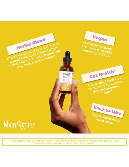 Suplemento Herbal Líquido Pau d'Arco MaryRuth 29.57 ml Suplemento Herbal Líquido Pau d'Arco MaryRuth 29.57 ml