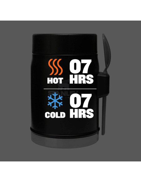 Tarro de Comida Aislado Stanley 414 ml con Espork Negro Tarro de Comida Aislado Stanley 414 ml con Espork Negro