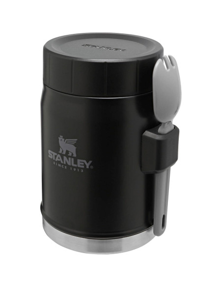 Tarro de Comida Aislado Stanley 414 ml con Espork Negro Tarro de Comida Aislado Stanley 414 ml con Espork Negro