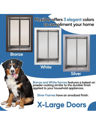 Puerta para Mascotas Plexidor XL - Montaje en Pared Blanca