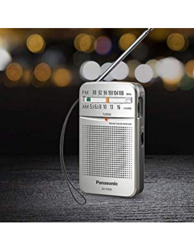 Radio AM/FM de bolsillo Panasonic RF-P50D Plata 5.7cm