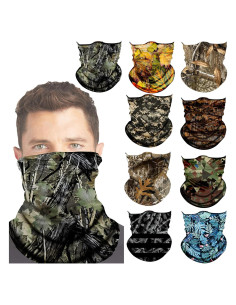 Gaiter de Cuello Multifuncional Microfibra 50x25cm 9pcs