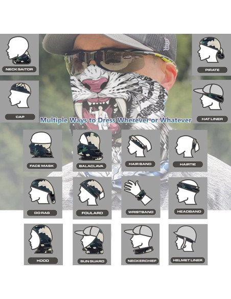 Gaiter de Cuello Multifuncional Microfibra 50x25cm 9pcs Gaiter de Cuello Multifuncional Microfibra 50x25cm 9pcs