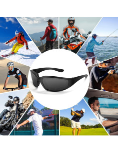 Gafas de Motocicleta Jeemeele UV400 2 Pares Polarizadas 2