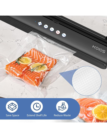 Selladora al Vacío KOIOS HK028C Automática con Cortador Selladora al Vacío KOIOS HK028C Automática con Cortador