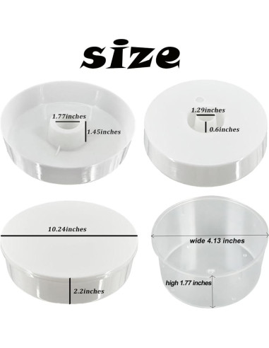 Alimentador de Abejas Nizefei 2 Pcs 1.8L Diseño Anti-Goteo