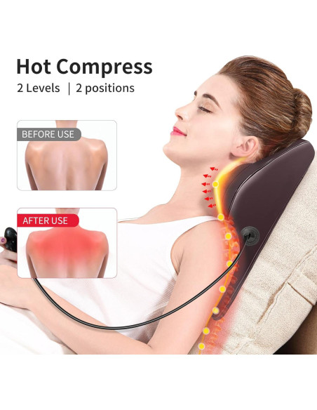 Masajeador de Espalda y Cuello Boriwat R7-M85 con Calor Masajeador de Espalda y Cuello Boriwat R7-M85 con Calor