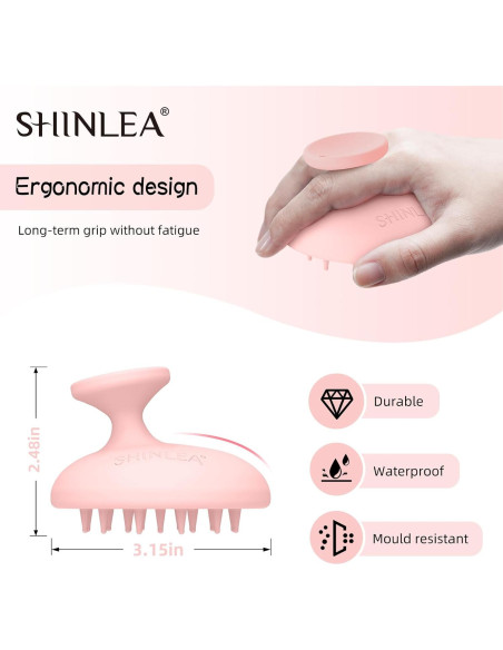 Cepillo de Masaje SHINLEA Rosa para Cuero Cabelludo Cepillo de Masaje SHINLEA Rosa para Cuero Cabelludo