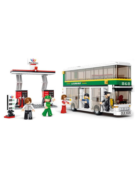 Juego de Bloques Autobús 2 Pisos + Gasolinera 409 Piezas Juego de Bloques Autobús 2 Pisos + Gasolinera 409 Piezas