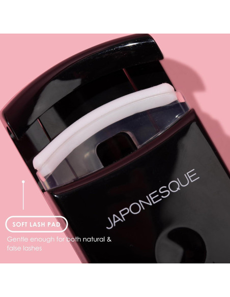 Rizador de Pestañas JAPONESQUE Mini Negro con Almohadilla Rizador de Pestañas JAPONESQUE Mini Negro con Almohadilla