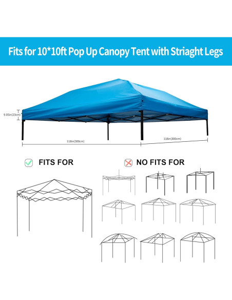Cubierta de Carpa Plegable Rinling 3x3m Impermeable Azul Cubierta de Carpa Plegable Rinling 3x3m Impermeable Azul