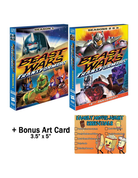 Transformers Beast Wars DVD Colección Completa 1-3 + Arte Transformers Beast Wars DVD Colección Completa 1-3 + Arte