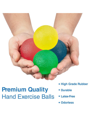 Pelotas de Ejercicio FlintRehab - Set de 4 para Manos