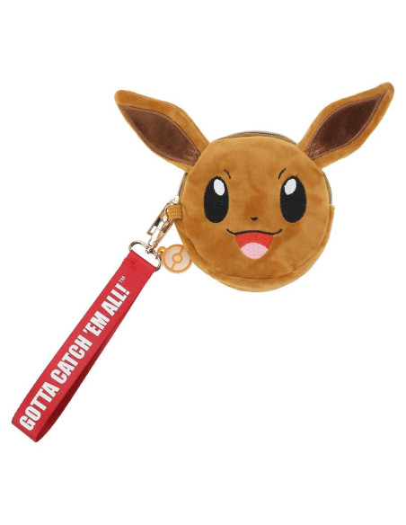Monedero Pokemon Eevee 13 cm Bioworld con orejas 3D Monedero Pokemon Eevee 13 cm Bioworld con orejas 3D