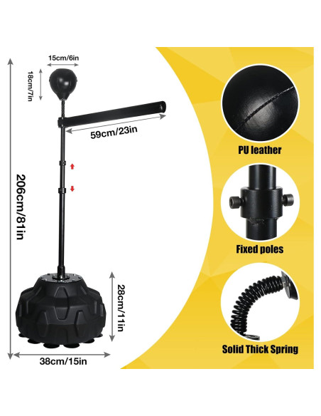 Bolsa de Boxeo INNOLIFE Ajustable 114-203 cm Entrenador Bolsa de Boxeo INNOLIFE Ajustable 114-203 cm Entrenador