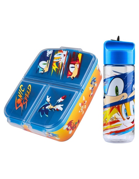 Set de Almuerzo y Botella de Agua Sonic The Hedgehog 2 Piezas Set de Almuerzo y Botella de Agua Sonic The Hedgehog 2 Piezas