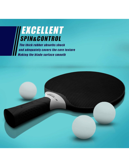 Set de 4 Palas de Tenis de Mesa Senston - Goma Profesional Set de 4 Palas de Tenis de Mesa Senston - Goma Profesional