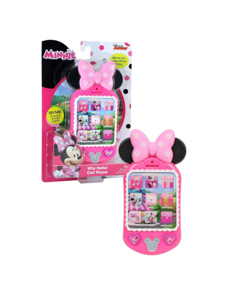 Teléfono de Juego Minnie Mouse Just Play 15.24 cm Luces Sonidos Teléfono de Juego Minnie Mouse Just Play 15.24 cm Luces Sonidos