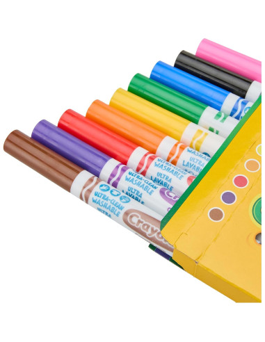 Marcadores Lavables Crayola 10 Colores 15,95 g