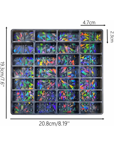Molde de Dominó de Silicona Gasusen para Resina Epóxica 20.8x19.3cm