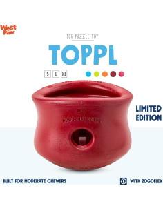 Juguete Interactivo para Perros West Paw Toppl Extra Grande Rojo 2
