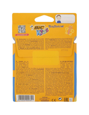 Crayones BIC Kids Plastidecor Afilables 12 Colores Asortidos