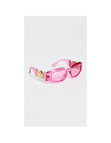 Gafas de sol rectangulares Versace para mujer Rosa