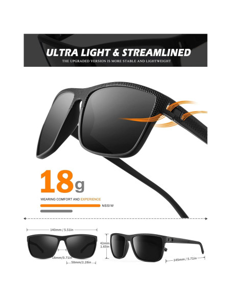 Gafas de sol NSSIW polarizadas UV400 para hombres 4 pack Gafas de sol NSSIW polarizadas UV400 para hombres 4 pack