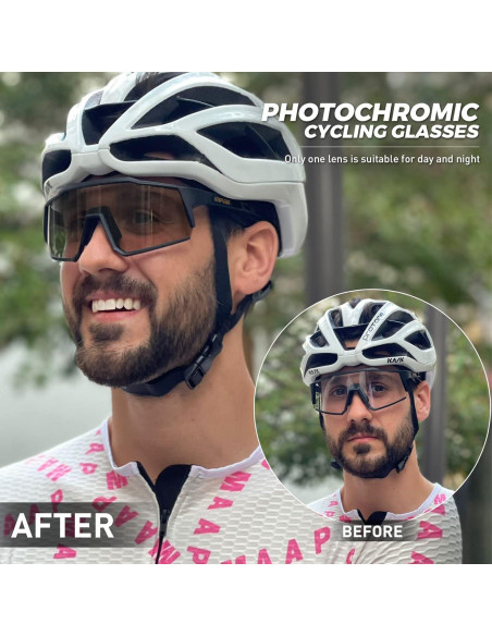 Gafas de Ciclismo KAPVOE K9022 Fotoquímicas UV400