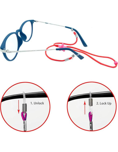 Correa para Gafas Niños ACKLLR 12 Piezas Ajustable Colorido