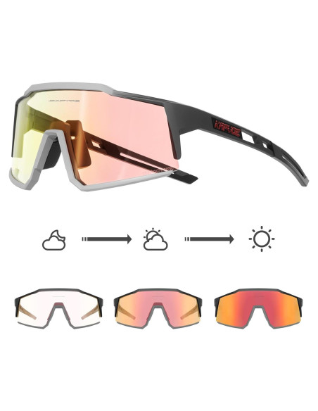 Gafas de Ciclismo KAPVOE K9022 Fotoquímicas UV400 Gafas de Ciclismo KAPVOE K9022 Fotoquímicas UV400