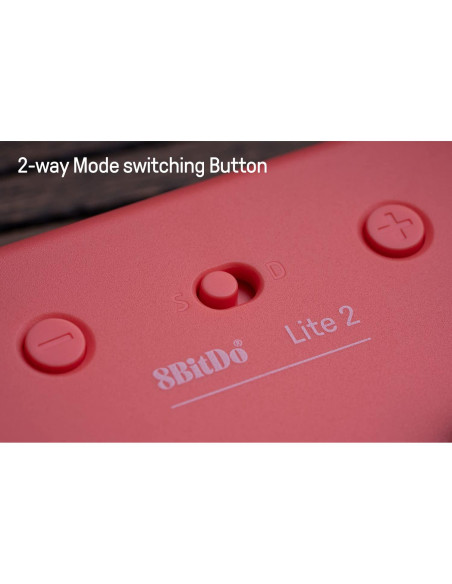 Controlador Bluetooth 8Bitdo Lite 2 Rosa con vibración y giroscopio Controlador Bluetooth 8Bitdo Lite 2 Rosa con vibración y giroscopio