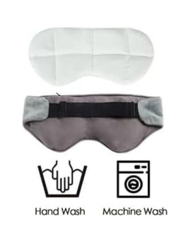 Máscara de Ojos con Peso Sivio Gris Reversible para Dormir