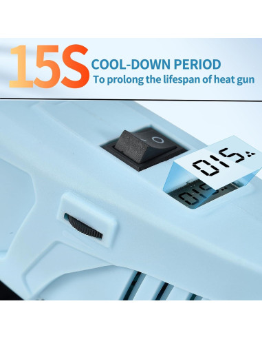 Pistola de Calor Amliber HG-004 400W LCD Control Temperatura