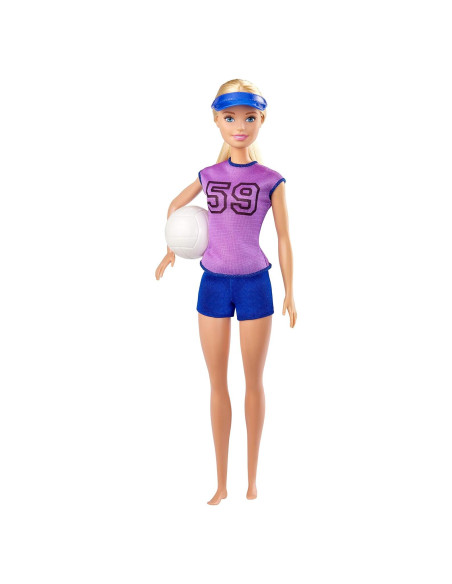 Muñeca Barbie GHT22 Voleibol Playa con Balón 32.39 cm Muñeca Barbie GHT22 Voleibol Playa con Balón 32.39 cm