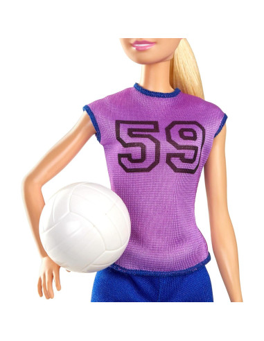 Muñeca Barbie GHT22 Voleibol Playa con Balón 32.39 cm