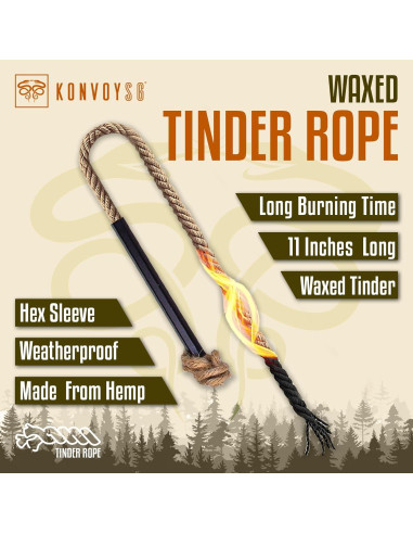 Kit de Supervivencia KonvoySG - Cuerda de Yesca 27.94 cm
