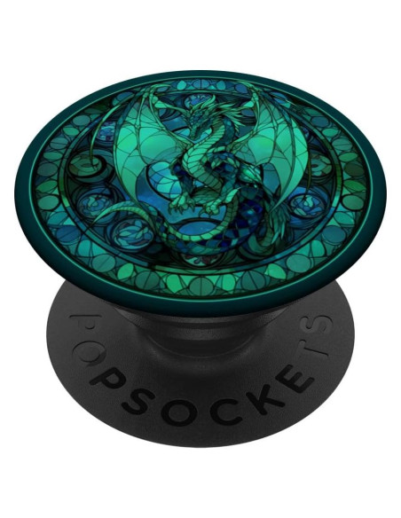 Soporte PopSockets Dragón de Vidrio Templado 10.9x8.6 cm Soporte PopSockets Dragón de Vidrio Templado 10.9x8.6 cm