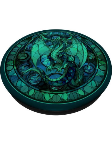 Soporte PopSockets Dragón de Vidrio Templado 10.9x8.6 cm