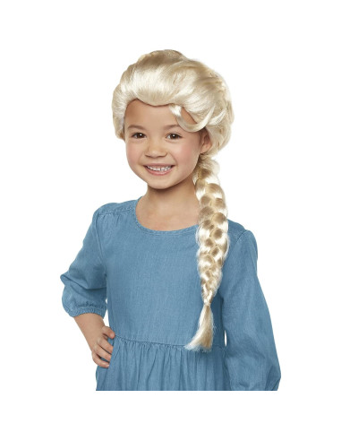 Peluca de Elsa Disney Frozen 2 50.8 cm con trenza para niña