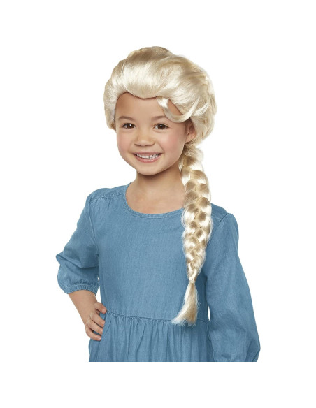 Peluca de Elsa Disney Frozen 2 50.8 cm con trenza para niña Peluca de Elsa Disney Frozen 2 50.8 cm con trenza para niña