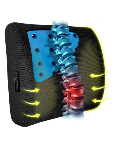 Cojín Lumbar Goodyear GY1003 Espuma Viscoelástica 34x36 cm